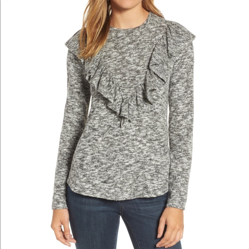 Caslon Ruffle Knit Top